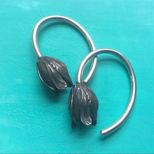 12 gauge floral earrings